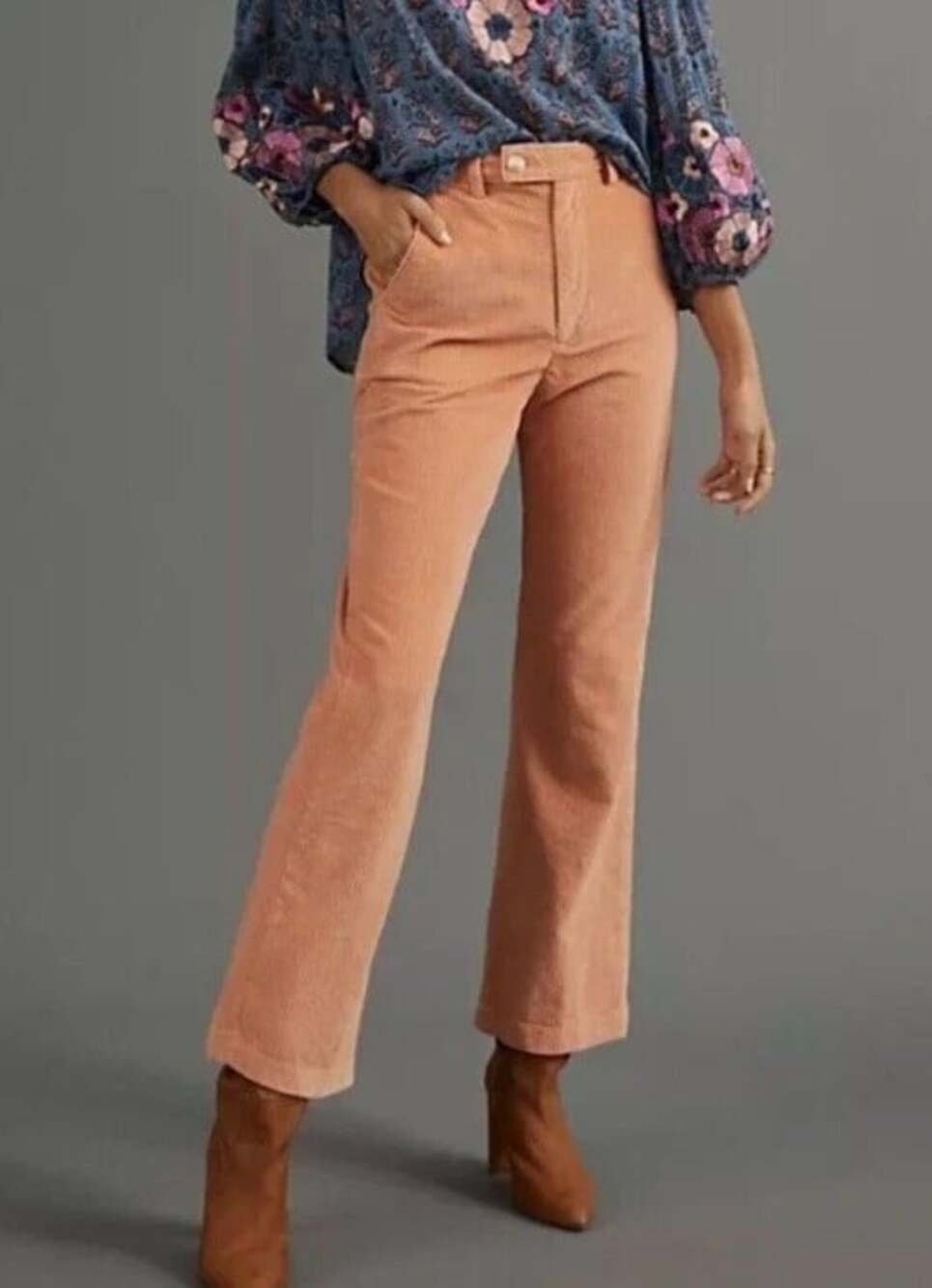 Levi's Premium Math Club Flare Women’s Size 29 Peach Corduroy High Rise Pants